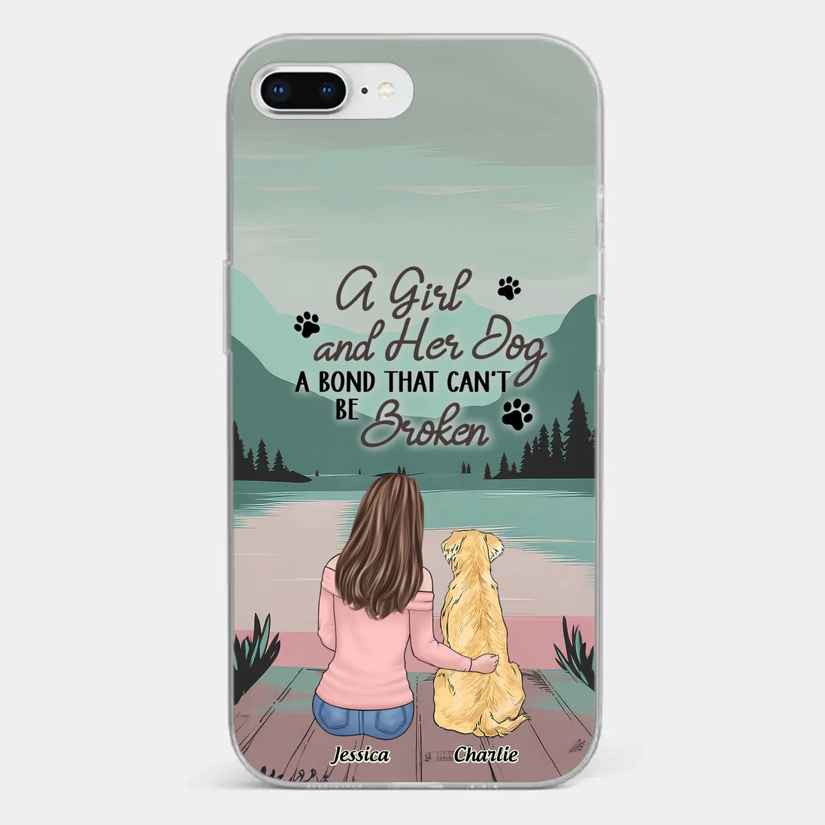 Tails Of Love - Dog Personalized Custom Clear Phone Case - Gift For Pet Owners, Pet Lovers