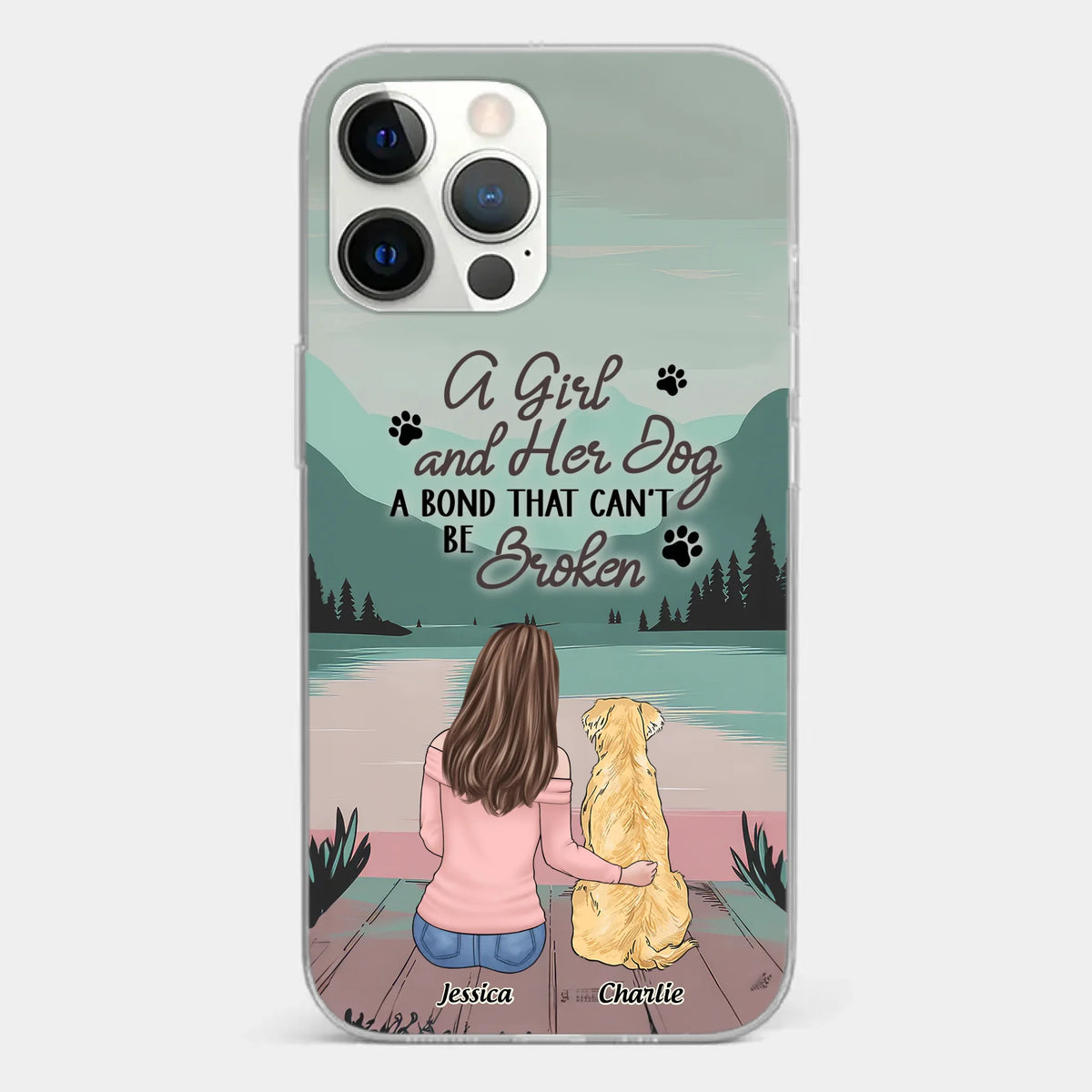 Tails Of Love - Dog Personalized Custom Clear Phone Case - Gift For Pet Owners, Pet Lovers