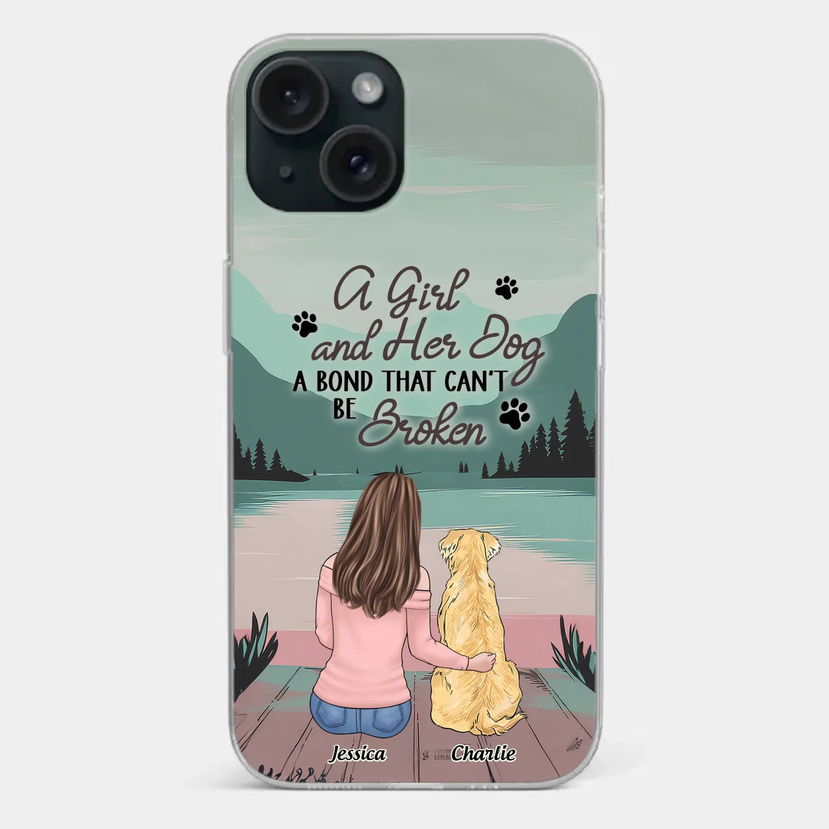 Tails Of Love - Dog Personalized Custom Clear Phone Case - Gift For Pet Owners, Pet Lovers