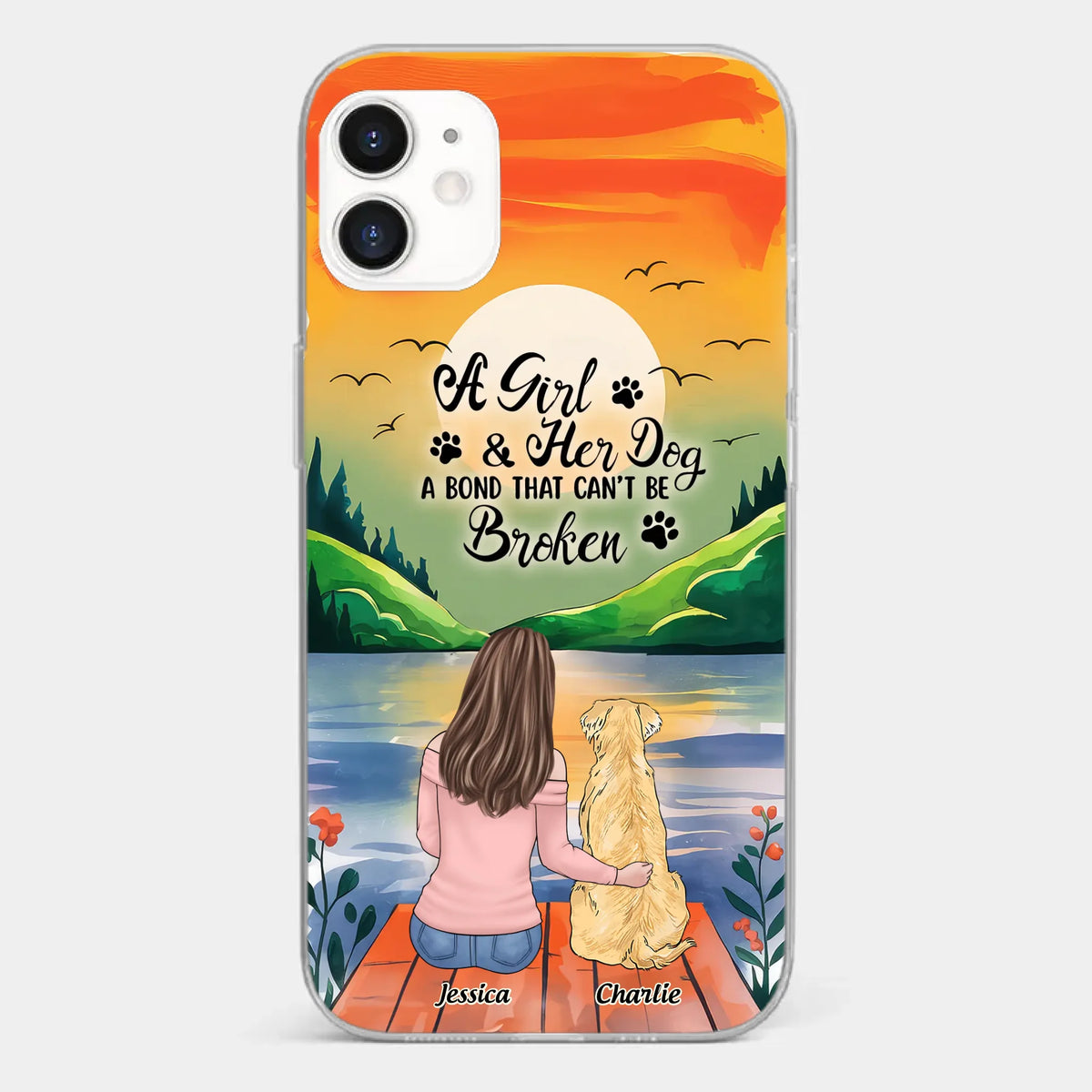 Paw-some Love - Dog Personalized Custom Clear Phone Case - Gift For Pet Owners, Pet Lovers