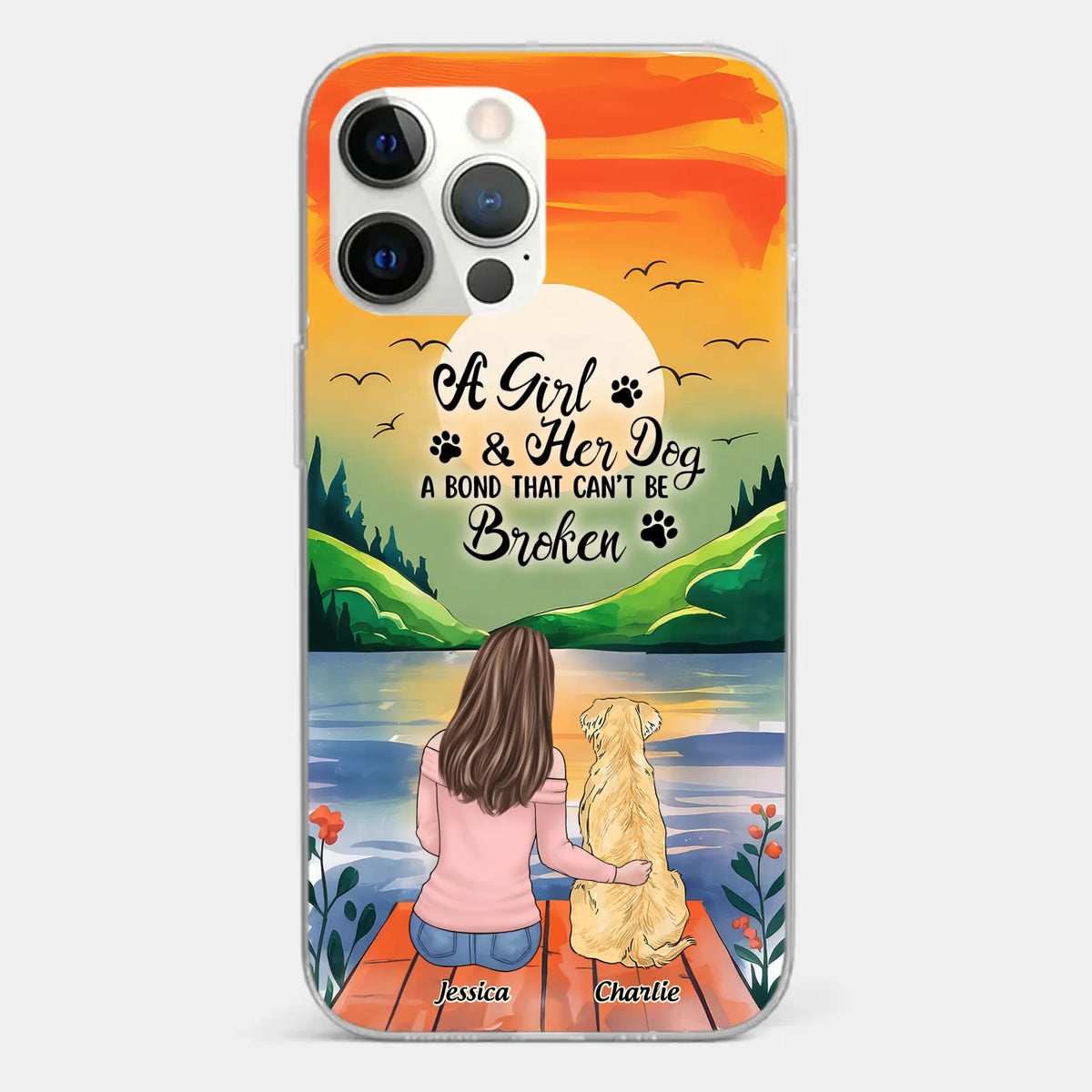 Paw-some Love - Dog Personalized Custom Clear Phone Case - Gift For Pet Owners, Pet Lovers