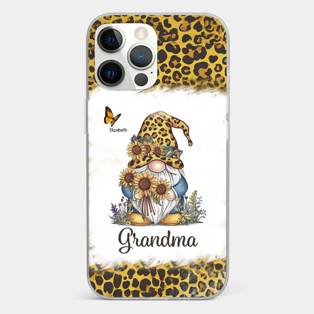 A Gnome’s Wisdom, A Grandma’s Heart - Family Personalized Custom Clear Phone Case - Gift For Mom, Grandma