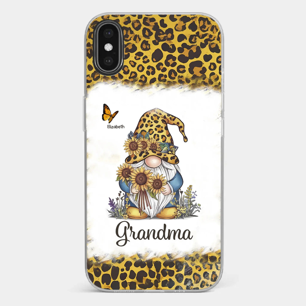 A Gnome’s Wisdom, A Grandma’s Heart - Family Personalized Custom Clear Phone Case - Gift For Mom, Grandma