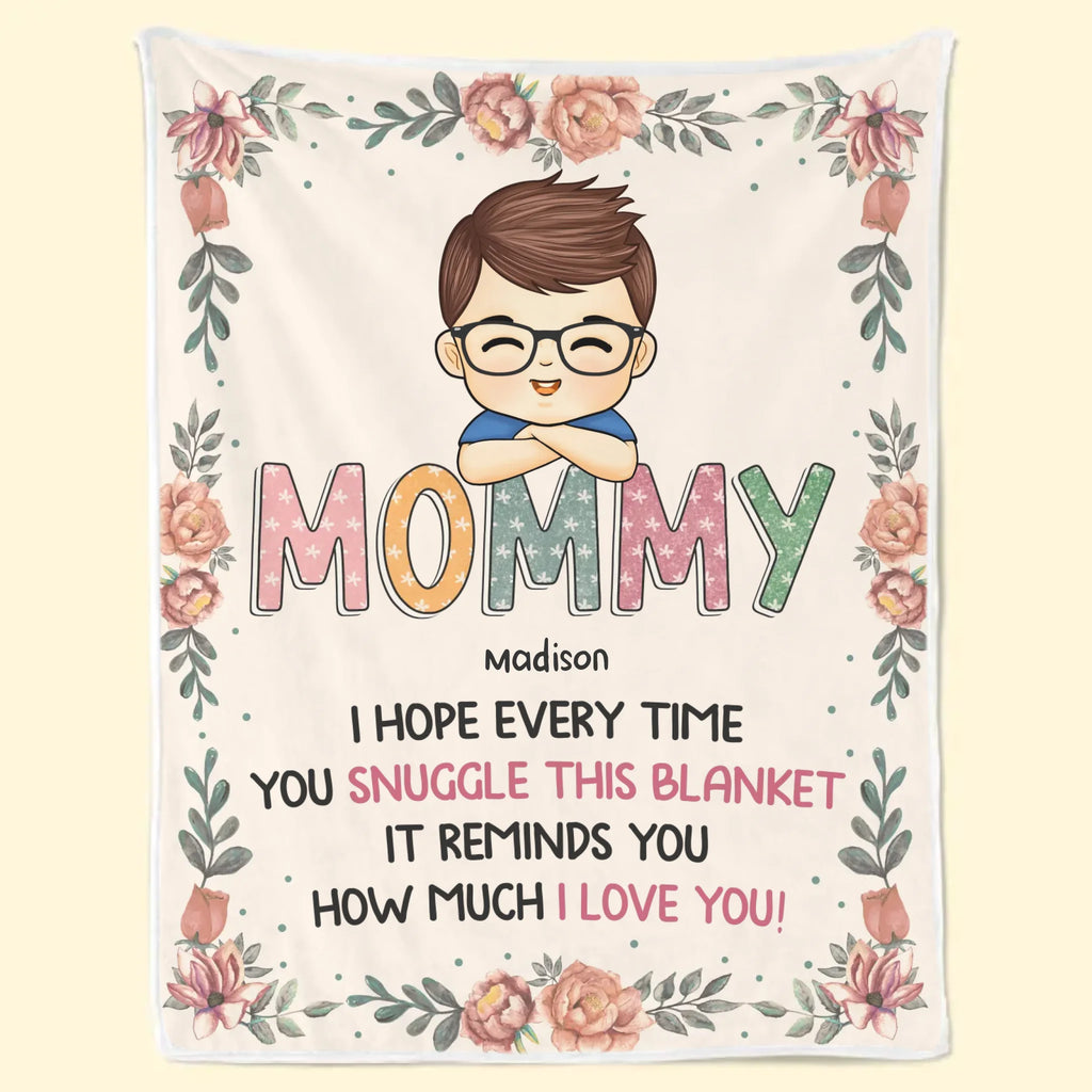 No Love Like A Mother’s Love - Family Personalized Custom Blanket - Gift For Mom, Grandma