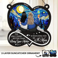 A Daughter, A Mother, A Beautiful Journey - Family Personalized Window Hanging Suncatcher Ornament - Gift For Mom, Daughter