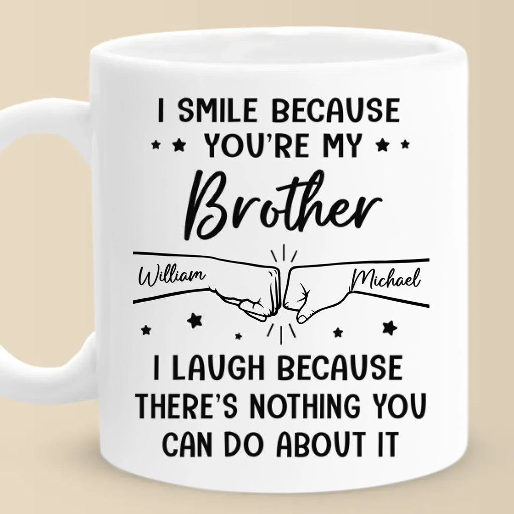 My Brother, My Hero, My Forever Support - Family Personalized Custom Mug - Gift For Family Members