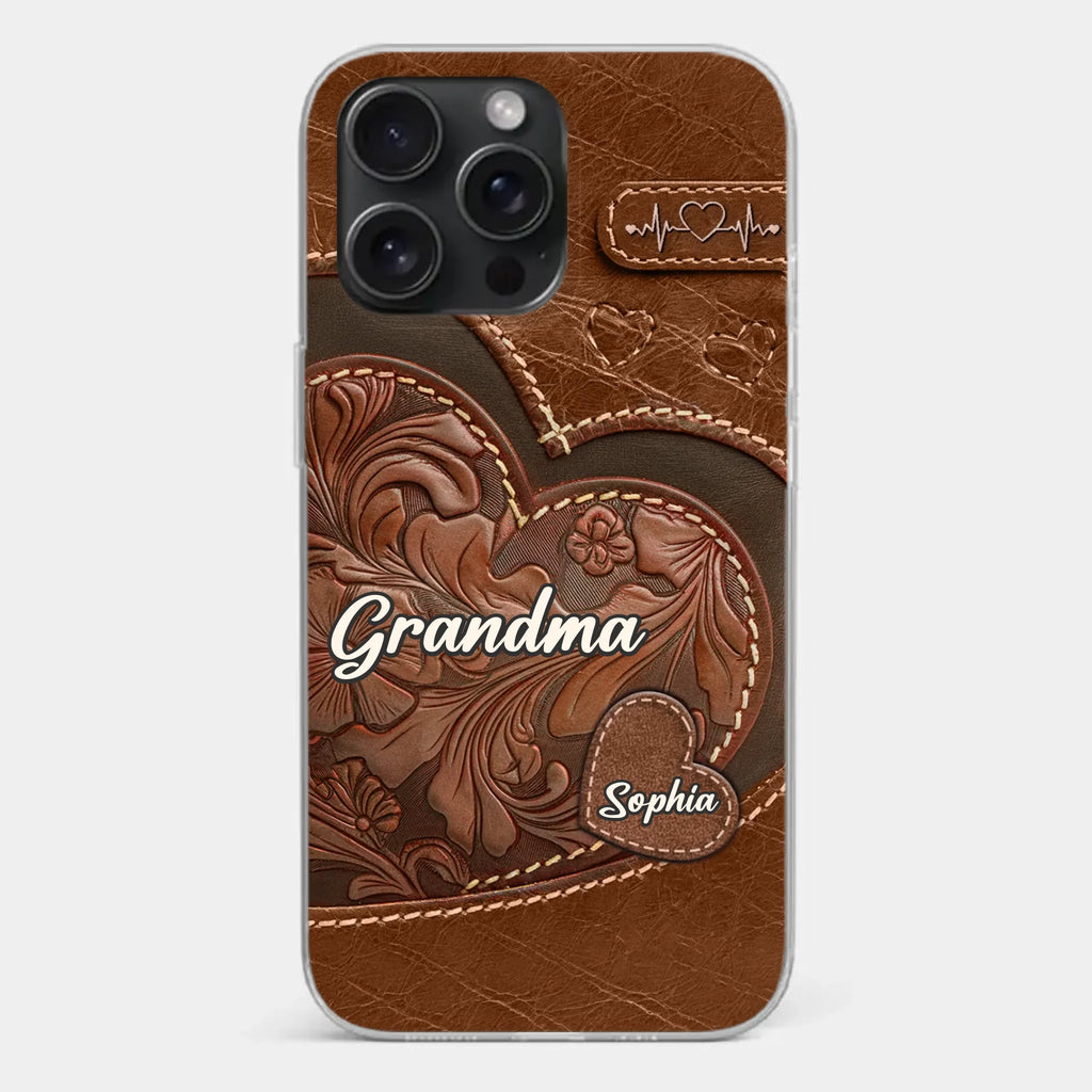 A Sweet Gift That Says You Care - Family Personalized Custom Clear Phone Case - Gift For Mom, Grandma