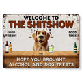 Welcome To My Station - Dog Personalized Custom Home Decor Metal Sign - House Warming Gift For Pet Owners, Pet Lovers