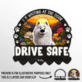 I'm Waiting At The Door, Drive Safe - Dog Personalized Custom Car Visor Clip - Gift For Pet Owners, Pet Lovers