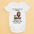 You're Doing An Amazing Job, Mommy - Family Personalized Custom Baby Onesie - Mother's Day, Baby Shower Gift, Gift For First Mom