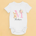 Dapper Bunny, First Easter - Family Personalized Custom Baby Onesie - Easter Gift For Baby Kids, Newborn Baby