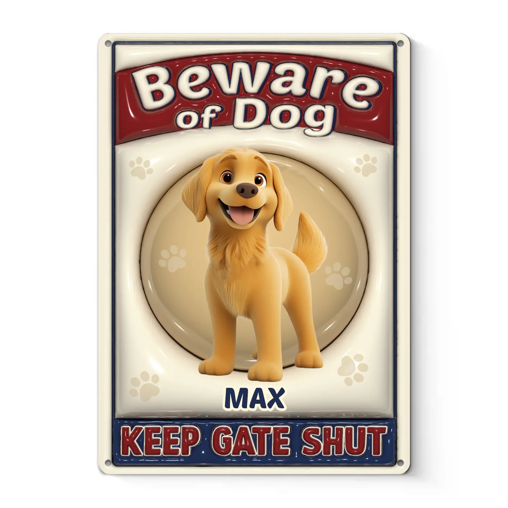Dogs Are My Favorite People - Dog Personalized Custom 3D Inflated Effect Printed Home Decor Metal Sign - House Warming Gift For Pet Owners, Pet Lovers