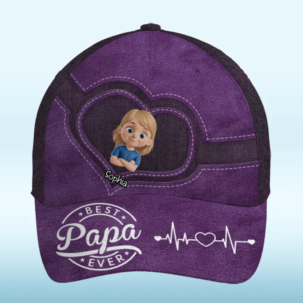 Fatherhood Looks Great On You - Family Personalized Custom Hat, All Over Print Classic Cap - Father's Day, Gift For Dad, Grandpa