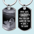 Custom Photo Now You Can Carry Me Too - Family Personalized Custom Keychain - Gift For Family Members, Baby Shower Gift
