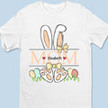 Bunny Hug Squad - Family Personalized Custom Unisex T-shirt, Premium T-shirt, Hoodie - Easter Gift For Mom, Grandma