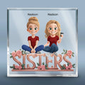Real Queens Fix Each Other’s Crowns - Bestie Personalized Custom Square Shaped Acrylic Plaque - Gift For Best Friends, BFF, Sisters
