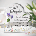 Watching You As A Mother Fills My Heart With Pride - Family Personalized Custom Heart Shaped Acrylic Plaque - Mother's Day, Gift For Mom, Daughter