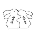 A Family Rooted In Love - Family Personalized Custom Rabbit Shaped Wooden Art Puzzle - Wooden Pet Carvings, Wood Sculpture Table Ornaments, Carved Wood Decor - Gift For Family Members