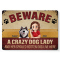 Happiness Is A Wagging Tail - Dog Personalized Custom Home Decor Metal Sign - House Warming Gift For Pet Owners, Pet Lovers