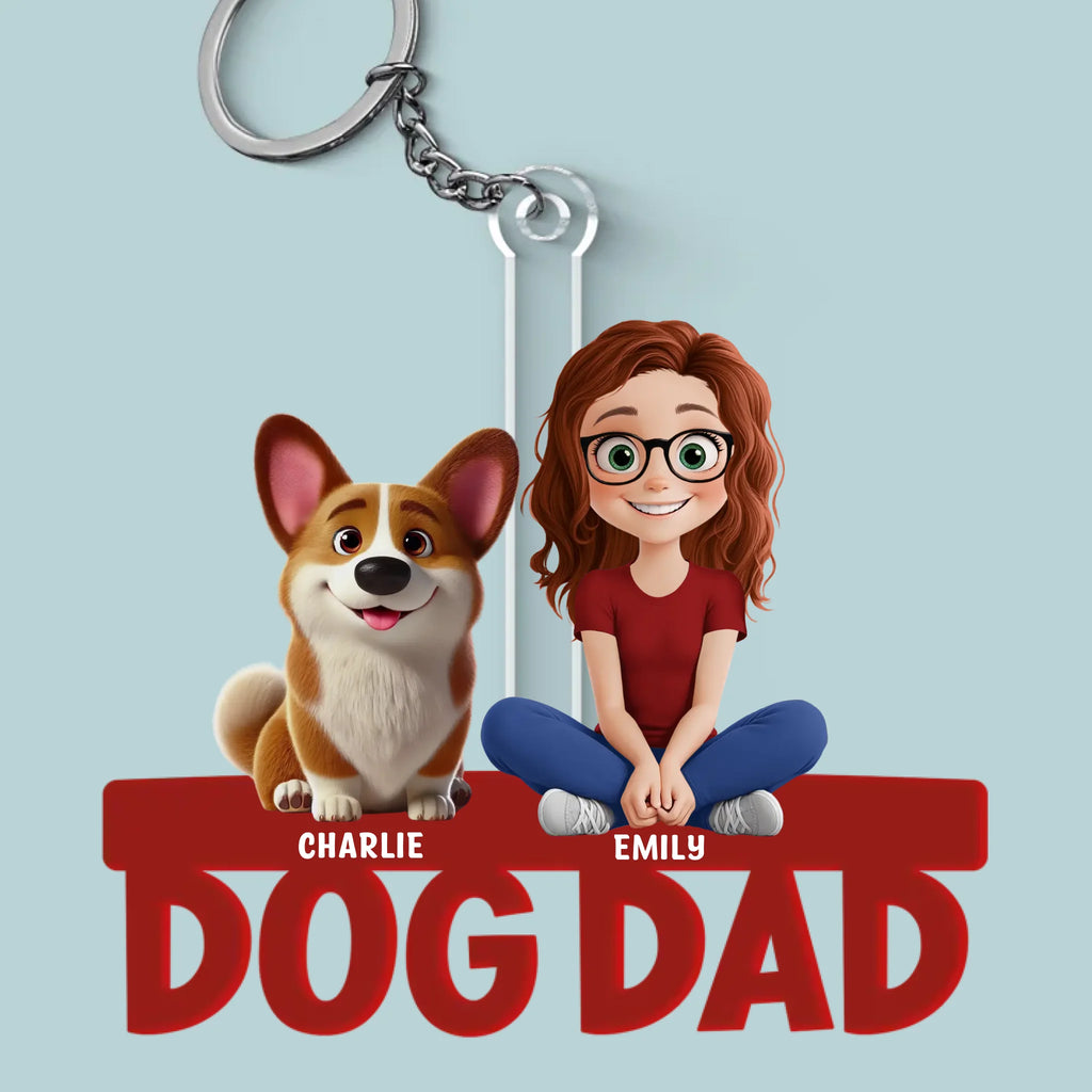 Life Is Better With A Dog - Dog Personalized Custom Shaped Acrylic Keychain - Gift For Pet Owners, Pet Lovers