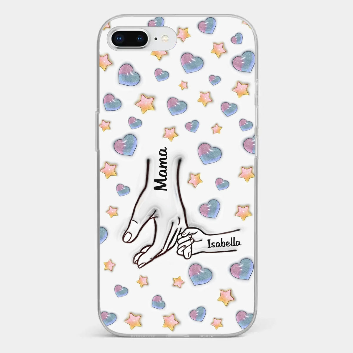 A Bond That Warms The Heart - Family Personalized Custom 3D Inflated Effect Printed Clear Phone Case - Mother's Day, Gift For Mom, Grandma