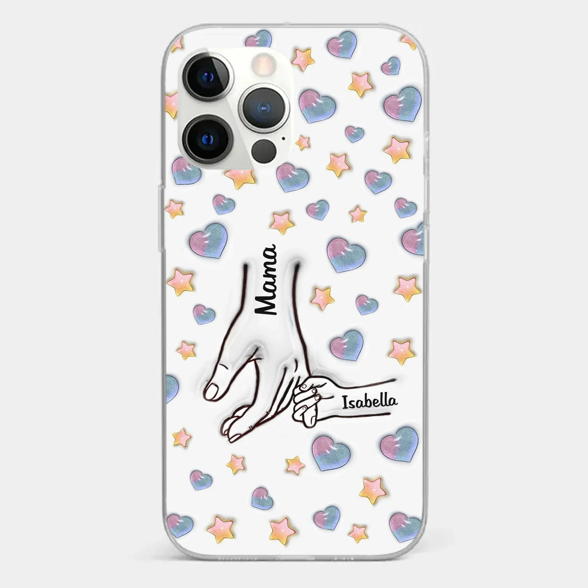 A Bond That Warms The Heart - Family Personalized Custom 3D Inflated Effect Printed Clear Phone Case - Mother's Day, Gift For Mom, Grandma