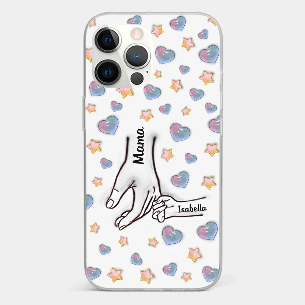 A Bond That Warms The Heart - Family Personalized Custom 3D Inflated Effect Printed Clear Phone Case - Mother's Day, Gift For Mom, Grandma