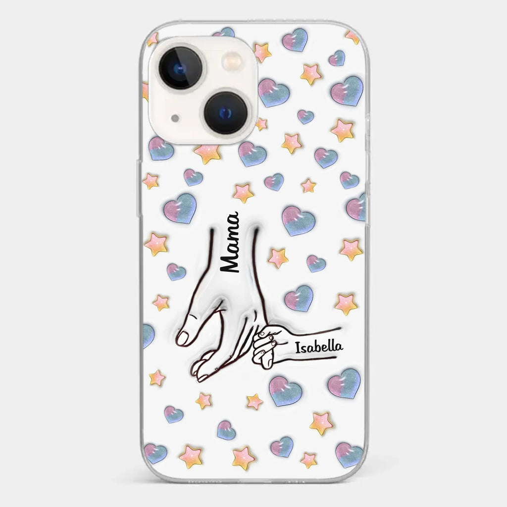 A Bond That Warms The Heart - Family Personalized Custom 3D Inflated Effect Printed Clear Phone Case - Mother's Day, Gift For Mom, Grandma