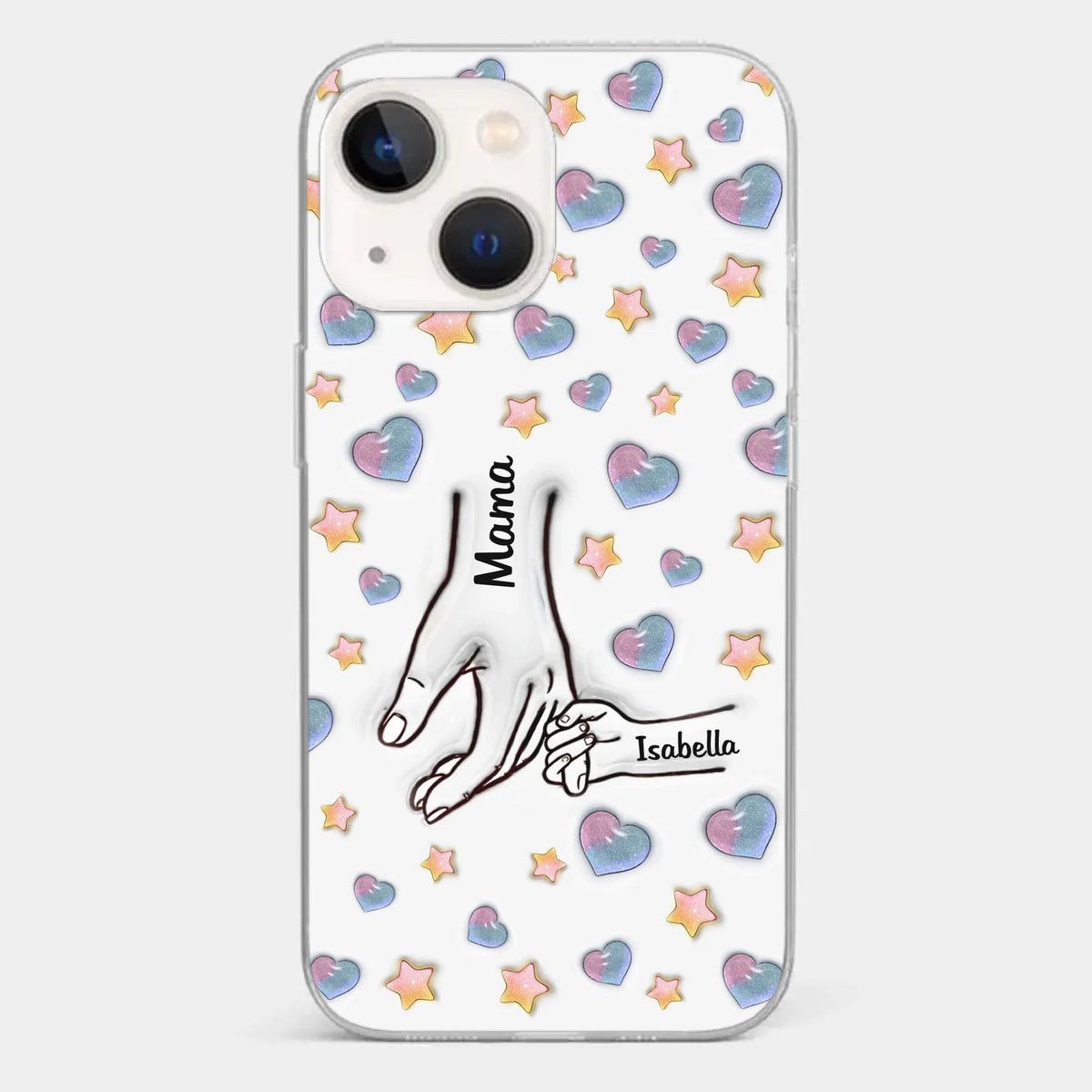 A Bond That Warms The Heart - Family Personalized Custom 3D Inflated Effect Printed Clear Phone Case - Mother's Day, Gift For Mom, Grandma
