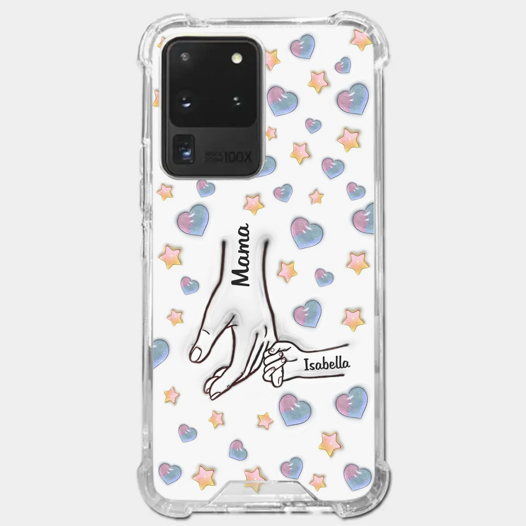 A Bond That Warms The Heart - Family Personalized Custom 3D Inflated Effect Printed Clear Phone Case - Mother's Day, Gift For Mom, Grandma