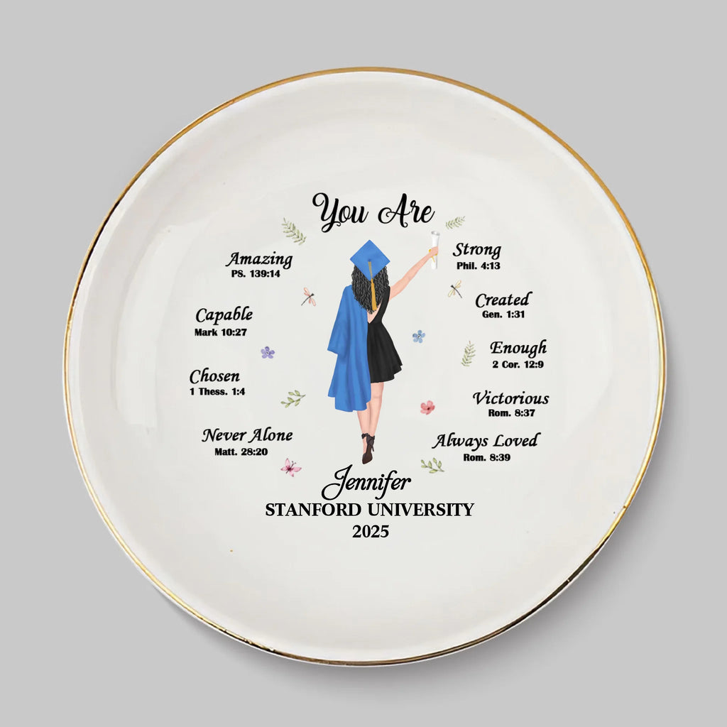 The Future Is Bright, Keep Rising - Family Personalized Custom Jewelry Dish - Graduation Gift For Family Members, Siblings, Brothers, Sisters