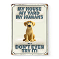 Furry Guardians On Duty - Dog Personalized Custom Home Decor Metal Sign - House Warming Gift For Pet Owners, Pet Lovers