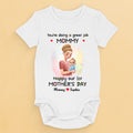 You're My Hero, Mommy - Family Personalized Custom Baby Onesie - Mother's Day, Baby Shower Gift, Gift For First Mom