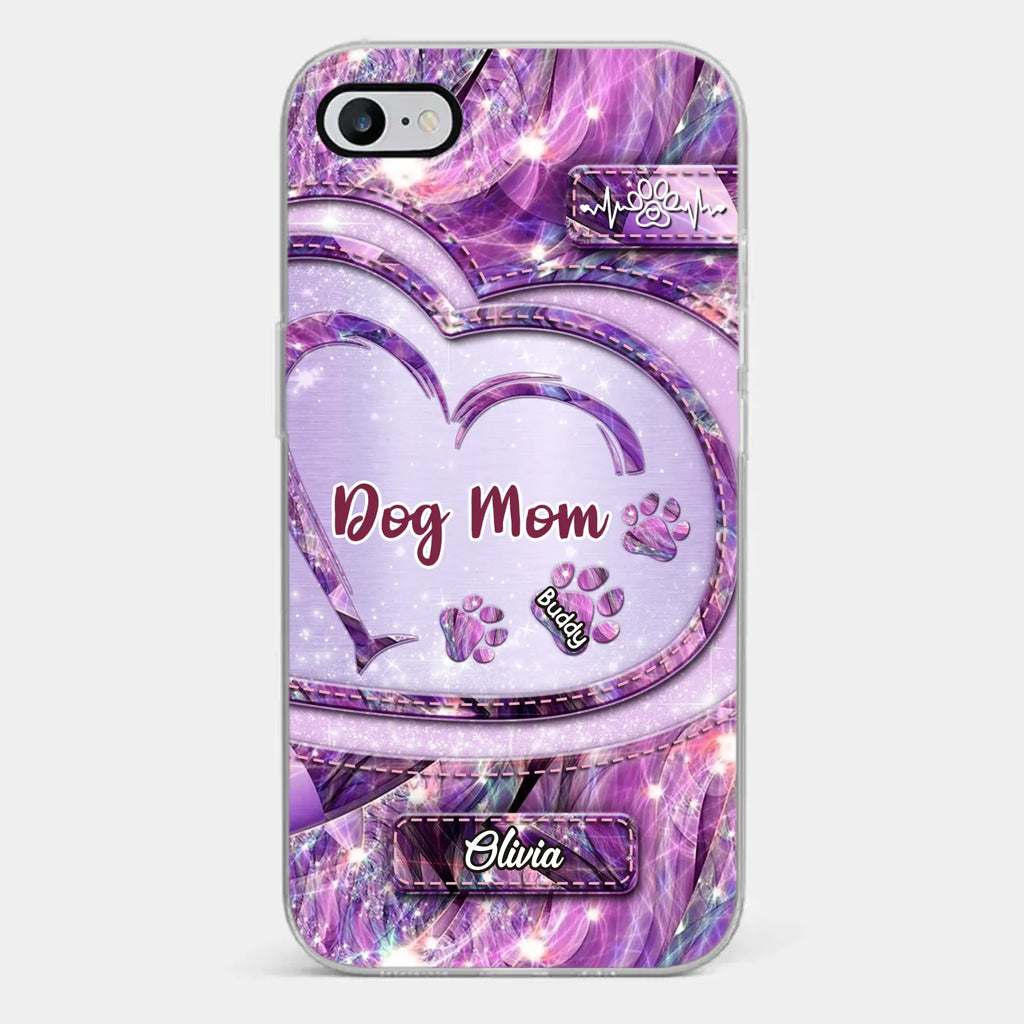 Paw Prints On My Heart - Dog Personalized Custom Clear Phone Case - Gift For Pet Owners, Pet Lovers