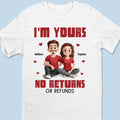 Forever Mine, No Exchanges Allowed - Couple Personalized Custom Unisex T-shirt, Premium T-shirt, Hoodie - Gift For Husband Wife, Anniversary