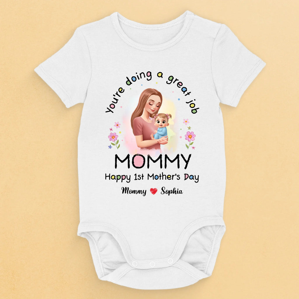 Your Hugs Are Home, Always - Family Personalized Custom Baby Onesie - Mother's Day, Baby Shower Gift, Gift For First Mom