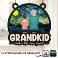 My Universe Is Built Of Grandkids - Family Personalized Window Hanging Suncatcher Ornament - Mother's Day, Gift For Mom, Grandma