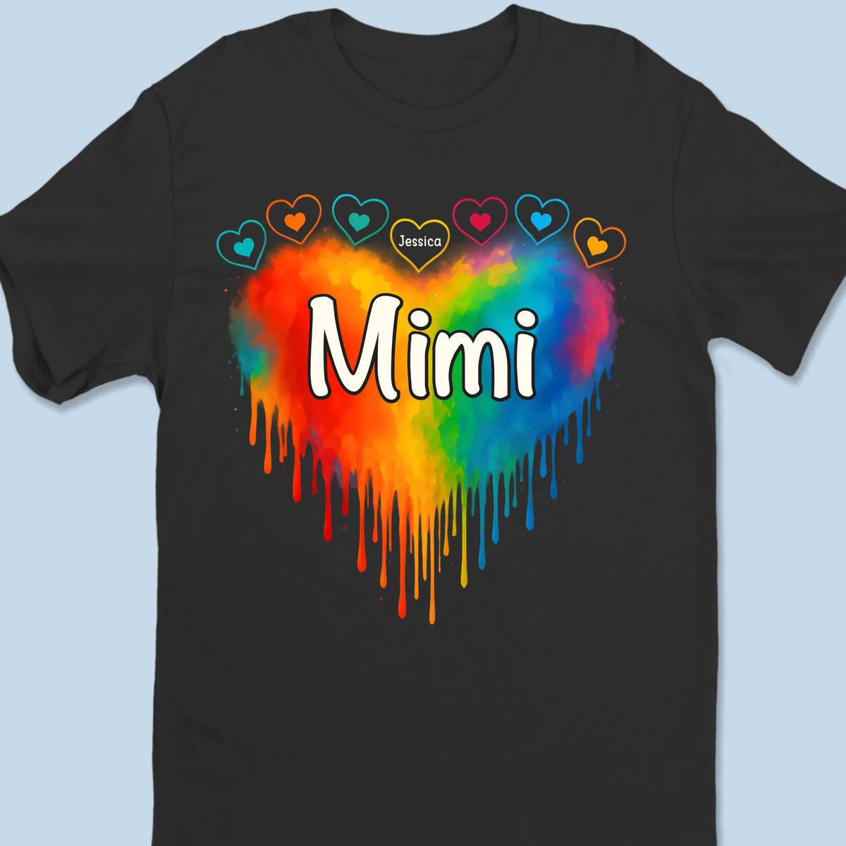 Color Your World With A Mother’s Love - Family Personalized Custom Unisex T-shirt, Premium T-shirt, Hoodie - Mother's Day, Gift For Mom, Grandma