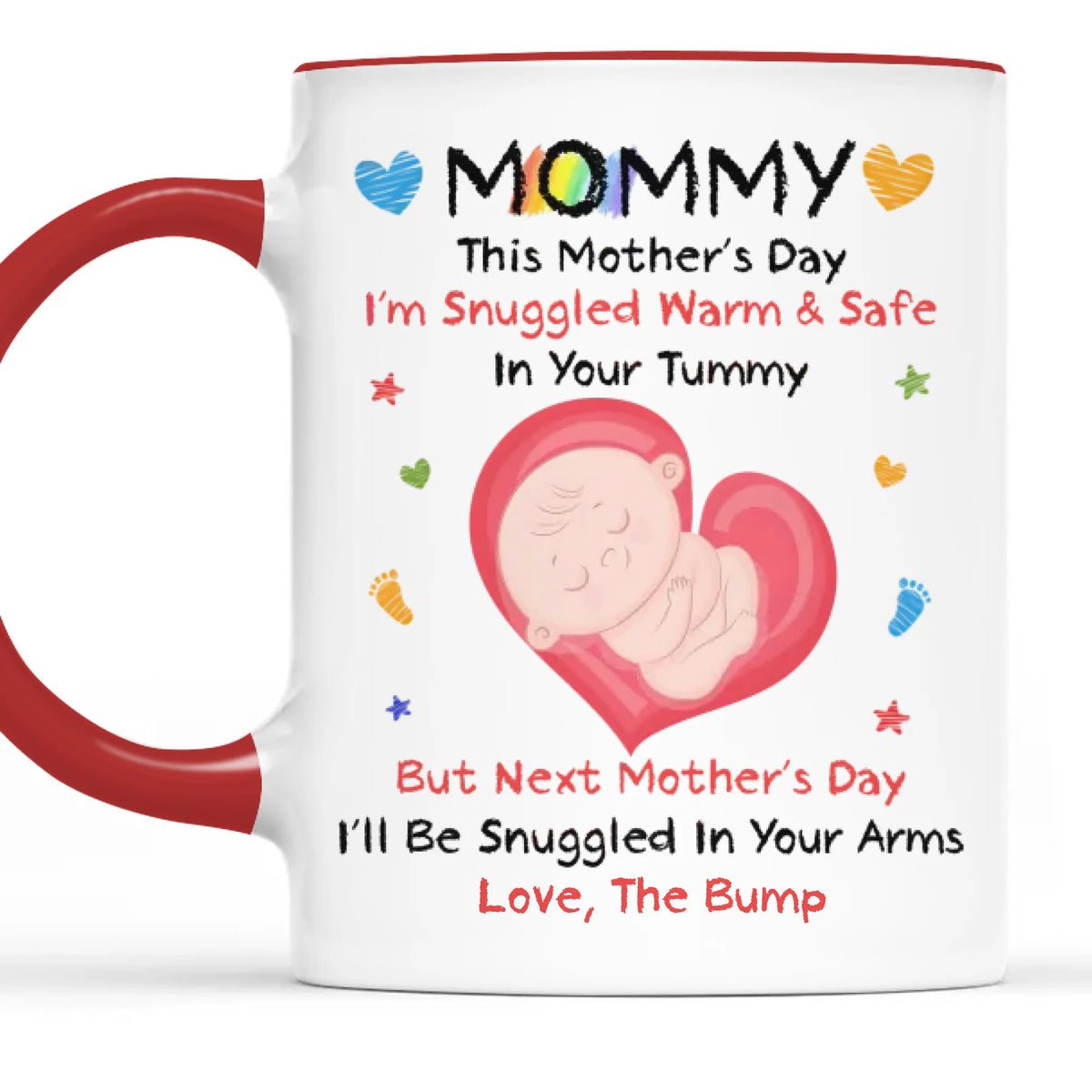 Love Growing Inside You - Family Personalized Custom Accent Mug - Mother's Day, Baby Shower Gift, Gift For First Mom, Newborn Baby