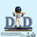 Pitch Perfect Dad - Family Personalized Custom Shaped 2-Layered Wooden Plaque With Flat Stand - Father's Day, House Warming Gift For Dad, Sport Lovers, Sport Players