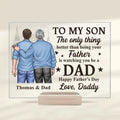 Celebrating The Man You've Become - Family Personalized Custom Rectangle Shaped Acrylic Plaque - Father's Day, Mother's Day, Gift For Son