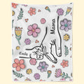 Hands Holding Nana With Love - Family Personalized Custom 3D Inflated Effect Printed Blanket - Mother's Day, Gift For Mom, Grandma