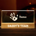 Touching Dads Heart Daily - Family Personalized Custom Acrylic Letters 3D LED Night Light - Father's Day, Gift For Dad, Grandpa