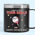 Born From Legends, Raised By One - Family Personalized Custom 14oz Stainless Steel Tumbler With Handle - Father's Day, Gift For Dad