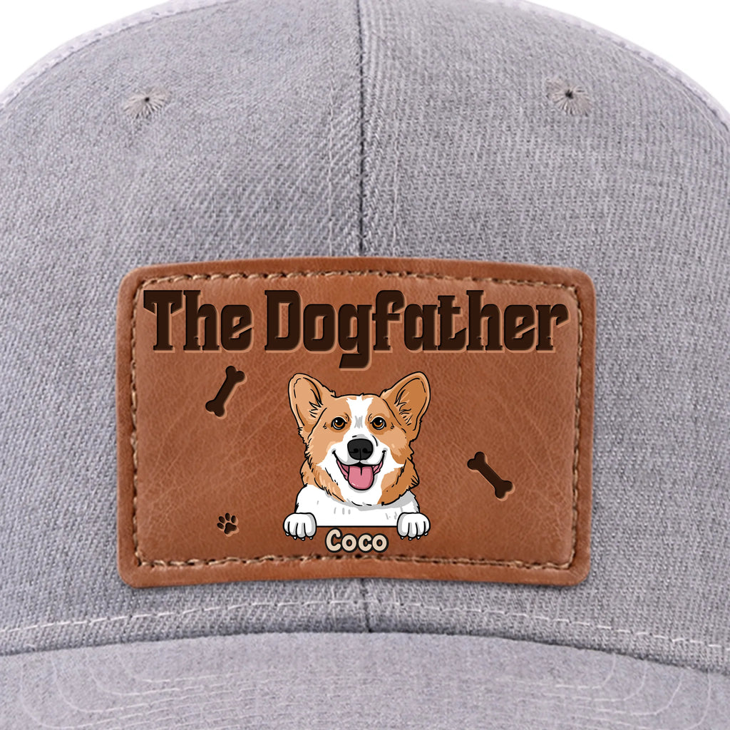 Walks, Treats, Cuddles - Dog Personalized Custom Leather Patch Hat - Father's Day, Gift For Pet Owners, Pet Lovers