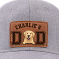 Tails Wag For This Guy - Dog Personalized Custom Leather Patch Hat - Father's Day, Gift For Pet Owners, Pet Lovers
