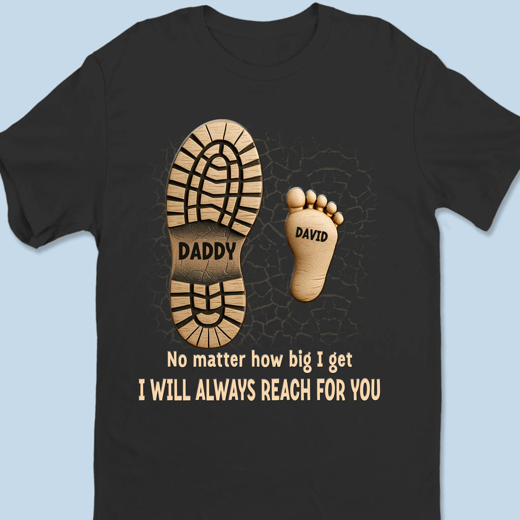 Following In Your Footsteps - Family Personalized Custom Unisex T-shirt, Premium T-shirt, Hoodie - Father's Day, Gift For Dad, Grandpa