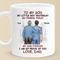 Forever Proud Of You - Family Personalized Custom Mug - Father's Day, Gift For Son