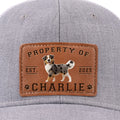 Property Of Paws - Dog Personalized Custom Leather Patch Hat - Father's Day, Gift For Pet Owners, Pet Lovers
