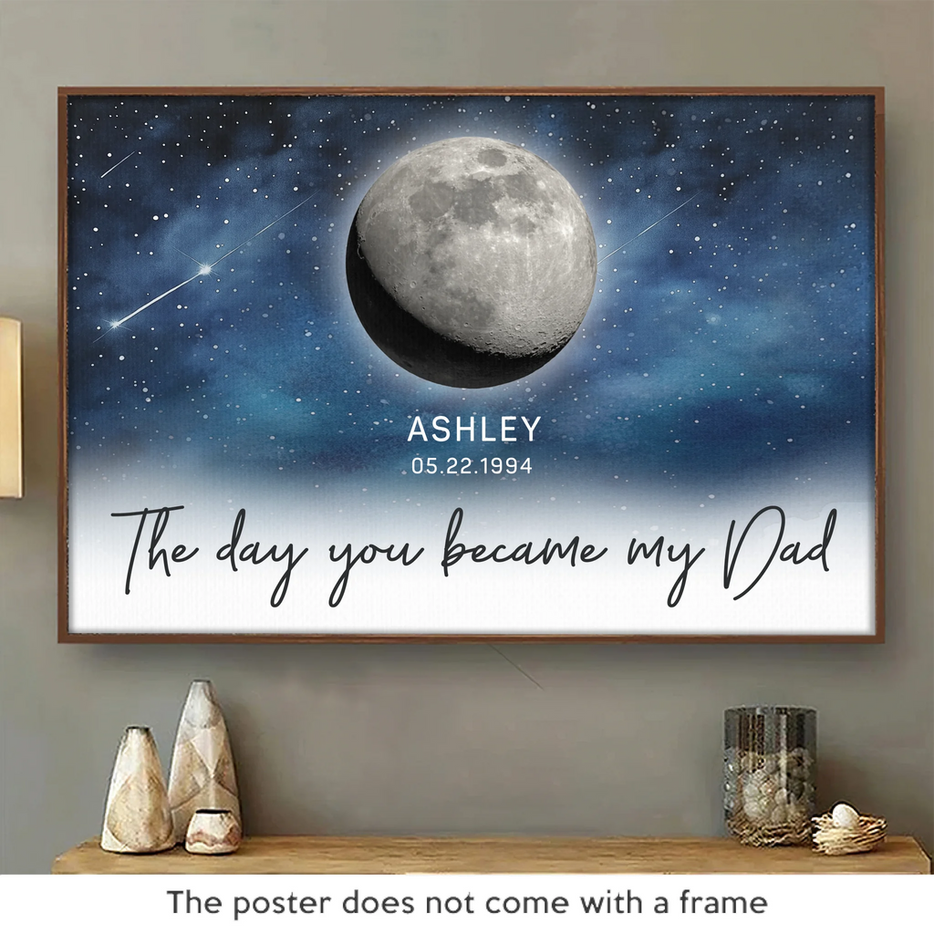 The Days You Became Our Dad - Family Personalized Custom Horizontal Poster - Father's Day, Gift For Dad, Grandpa